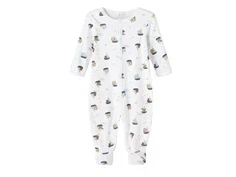 Name It bright white bådeprint natdragt